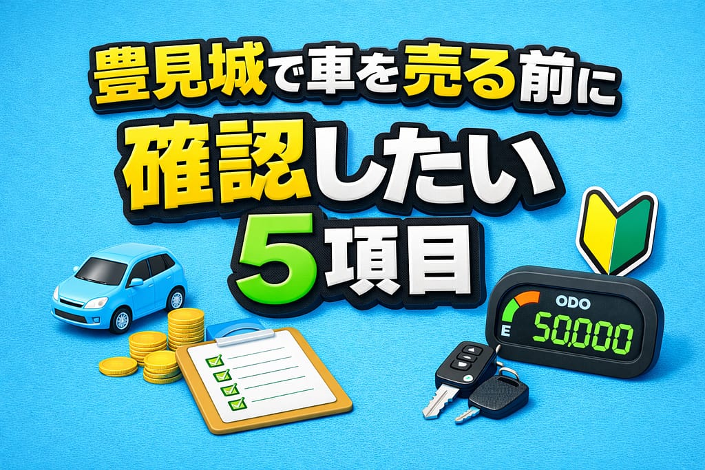 豊見城で車を売る前に確認したい5項目